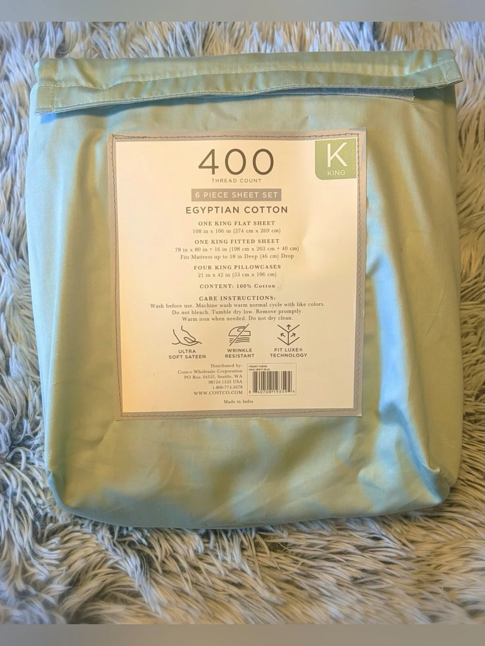 Hotel Signature Sateen King Size Flat Sheet Only